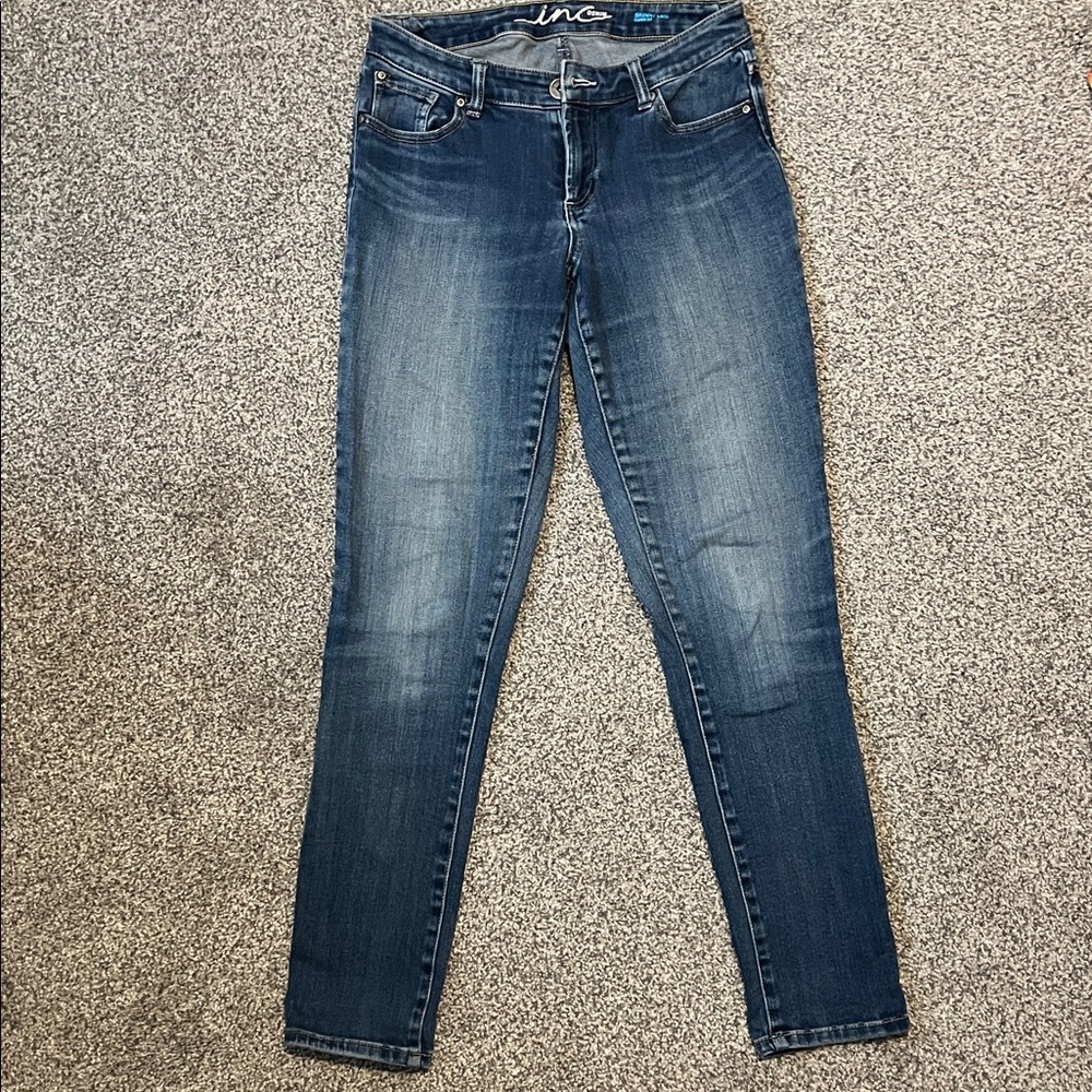 INC International Concepts Women's Dark Blue Skinny Jeans